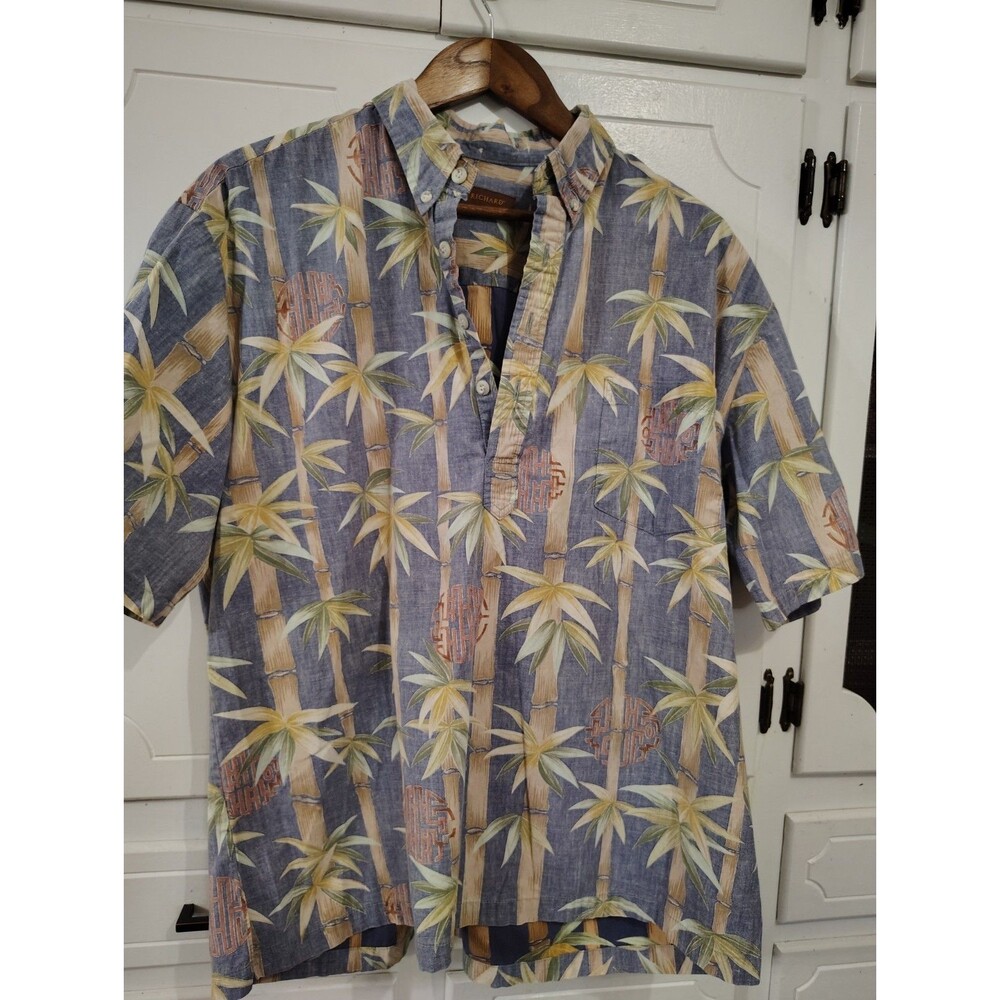 Tori Richard Shirt Mens Extra Large  Hawaiian Camp Collar Aloha Cotton Lawn